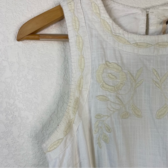 Free People White Birds of a Feather Embroidered Mini Dress - Picture 4 of 11